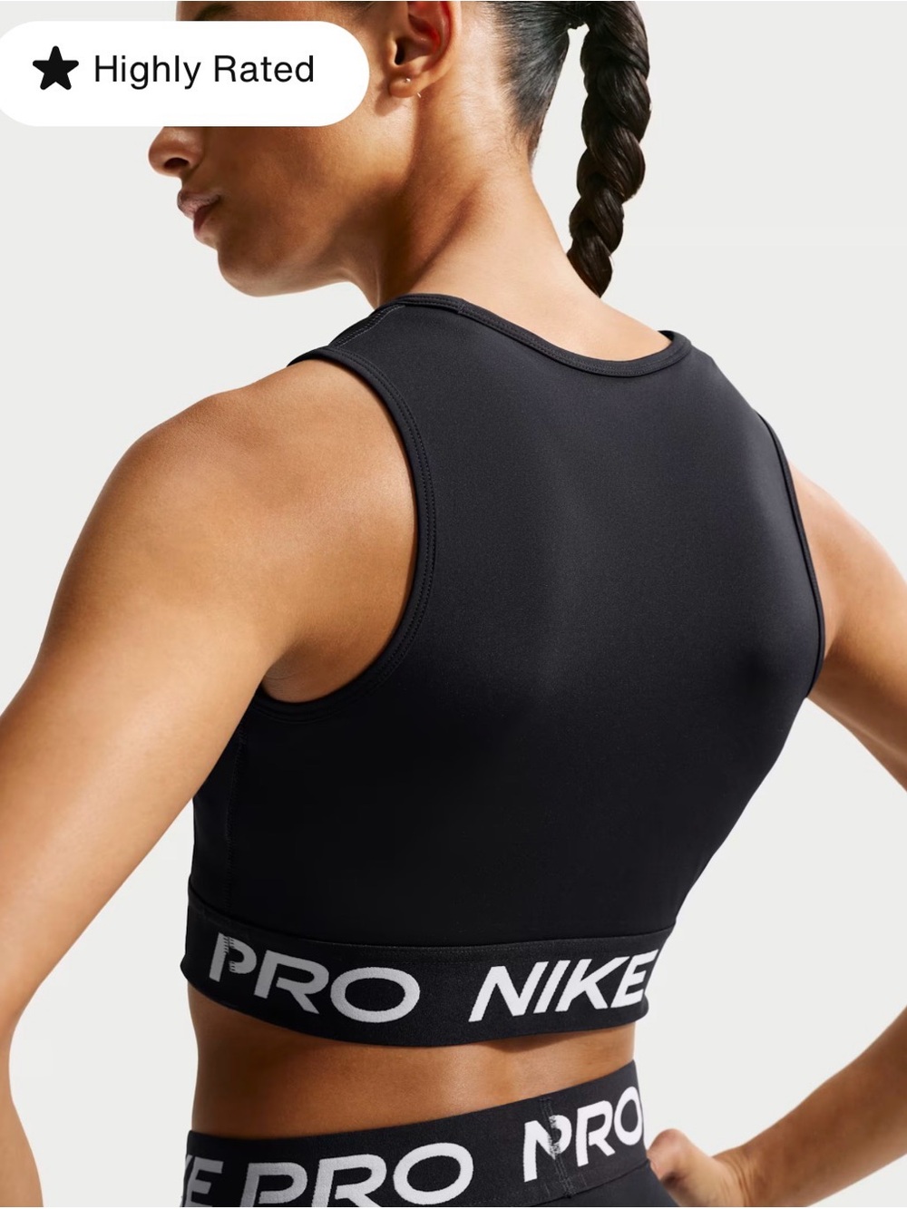 Nike Pro Dri-FIT Cropped Tank - Picture 2 of 5